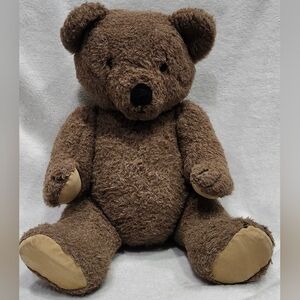 Vintage 1982 Dakin Plush Bear Pillow Pet Brown Teddy Jointed Stuffed Animal 20"
